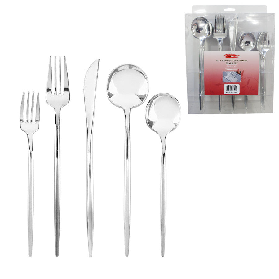 Silver Band Salad Plate 50 Pack for events and gatherings