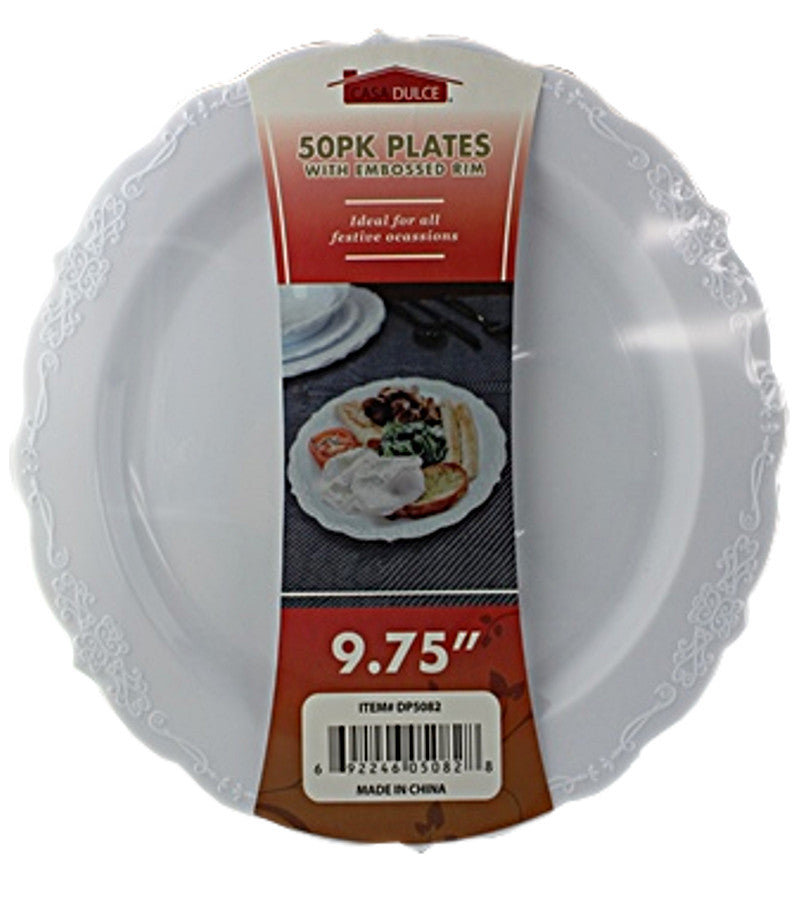 Silver Band Dinner Plate 50 Pack