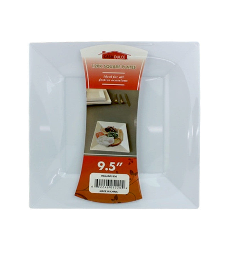 Square Plate 12 pk-9.5 in