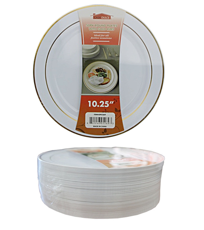Silver Band Dinner Plate 50 Pack