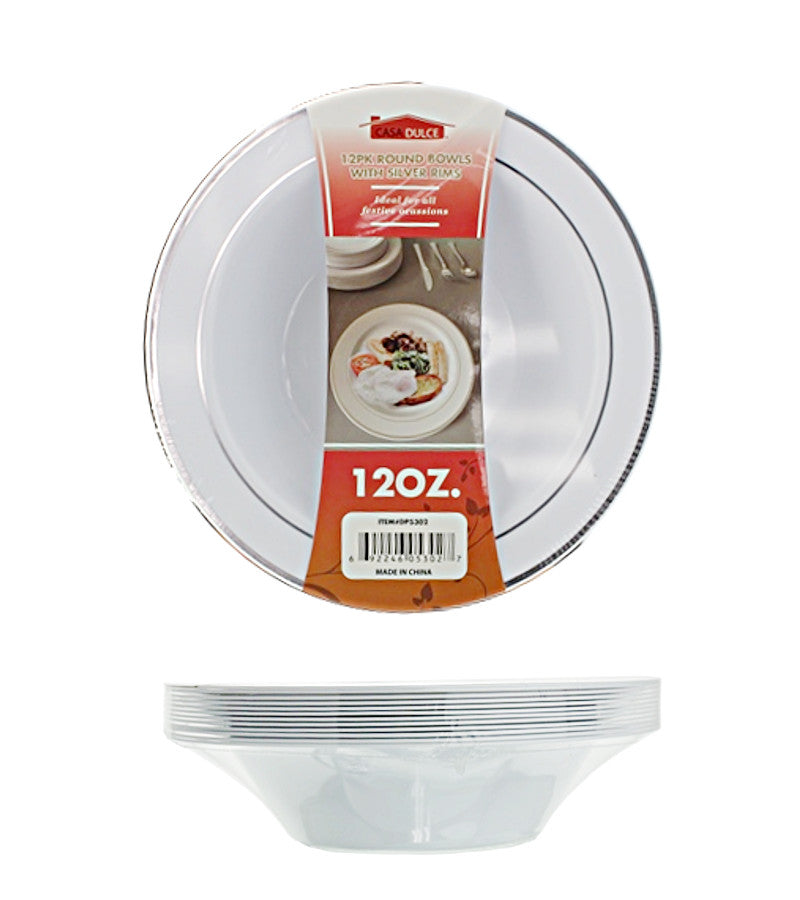 Dinner Plate 50 Pack Silver Band for Elegant Events