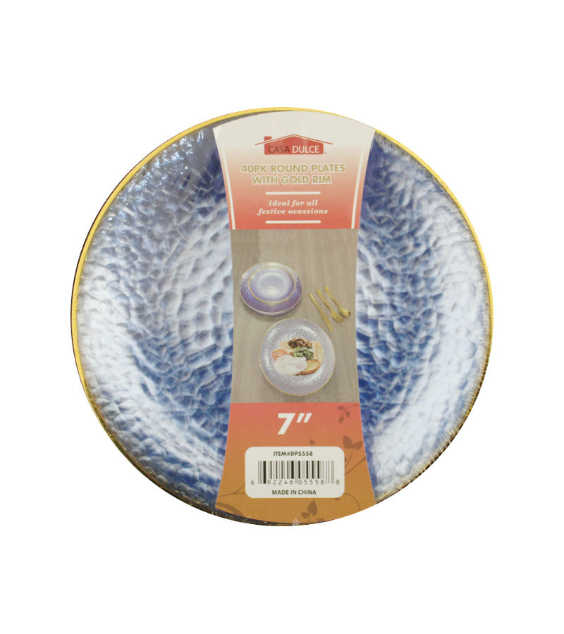 Gold Beaded Plate 10 inch 40 Piece Set, SEO optimized alt text