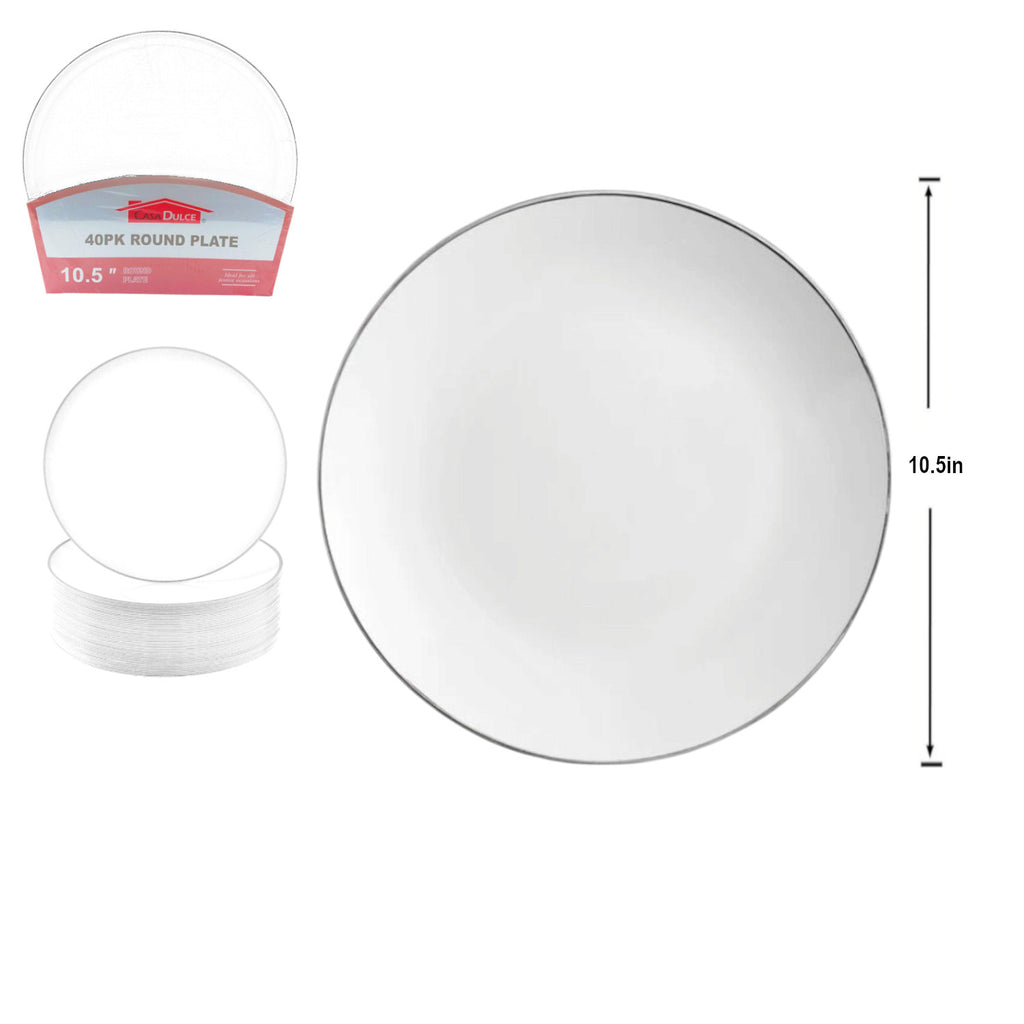 Silver Band Salad Plate 50 Pack