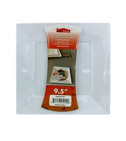 Square Plate 12 pk-9.5 in