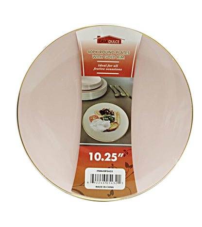 Salad Plate 50 Pack with Silver Band - Elegant Disposable Dinnerware for Events