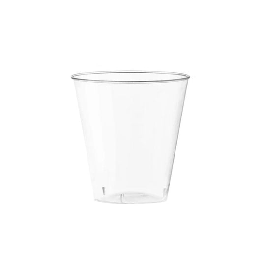 Clear plastic disposable shot glasses, 1 oz, 40 pack.